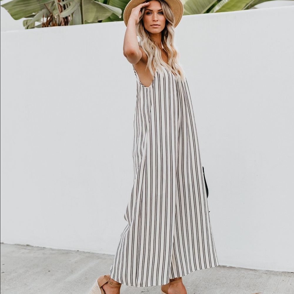 Striped Spaghetti Strap Jumper